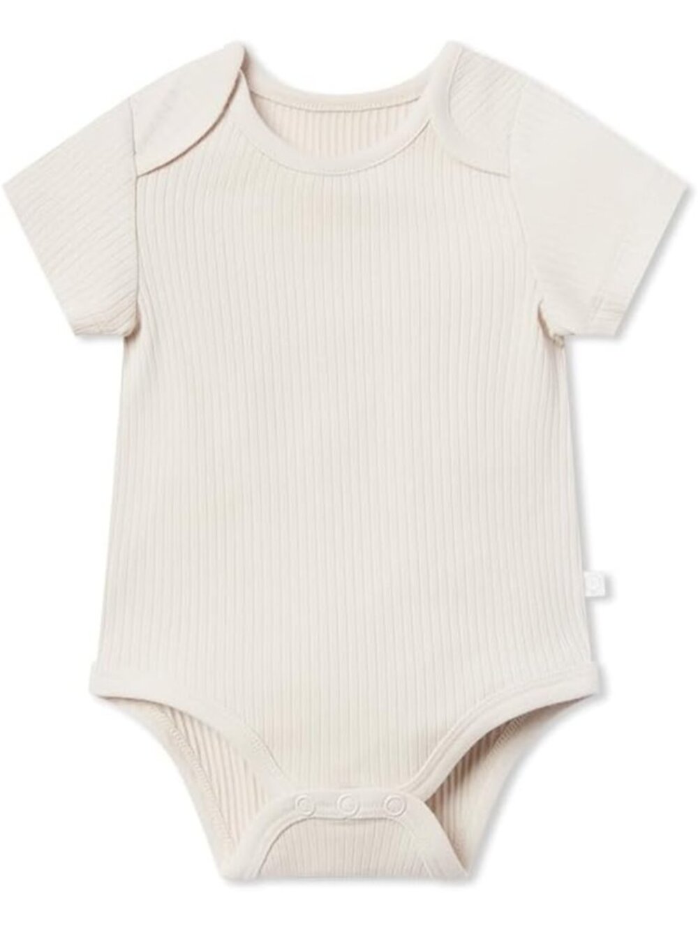 Unisex Baby Short Sleeve Bodysuit, Envelope Neck, Nickel-Free Poppers, Soft